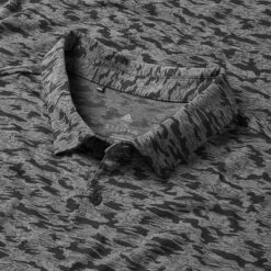 Golf Sale Store -Golf Sale Store Adidas AW22 Go To Camo Print Polo Shirt HF9039 SHADI675 Black Grey Six Detail