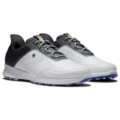 FootJoy FJ Stratos 50072 Golf Shoes -Golf Sale Store FootJoy FJ Stratos 50072 Golf Shoes White Black Forged Iron Blanc de Blanc 3