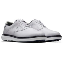 FootJoy FJ Traditions Spikeless 57927 Golf Shoes 10 FootJoy FJ Traditions Spikeless 57927 Golf Shoes -Golf Sale Store FootJoy FJ Traditions Spikeless Shoes White Navy 3