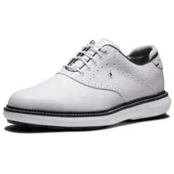 FootJoy FJ Traditions Spikeless 57927 Golf Shoes 12 FootJoy FJ Traditions Spikeless 57927 Golf Shoes -Golf Sale Store FootJoy FJ Traditions Spikeless Shoes White Navy 5