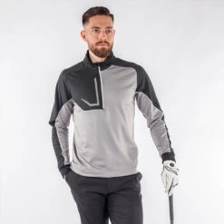 Galvin Green Daxton Insula Golf Pullover -Golf Sale Store Galvin Green AW22 DAXTON G124270 SHARKSKIN BLACK WHITE model 1
