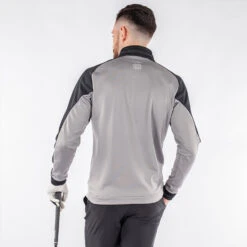 Galvin Green Daxton Insula Golf Pullover -Golf Sale Store Galvin Green AW22 DAXTON G124270 SHARKSKIN BLACK WHITE model 3