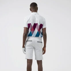 J.Lindeberg Active Argyle Golf Shorts -Golf Sale Store J.Lindeberg SS22 Active Argyl Golf Short P1345071 White Model 2