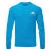 J.Lindeberg Gus Golf Sweater 2 J.Lindeberg Gus Golf Sweater -Golf Sale Store J.Lindeberg SS22 Gus Sweater GMKW04726 O253 Code SWLIN075 M Blue Danube Front