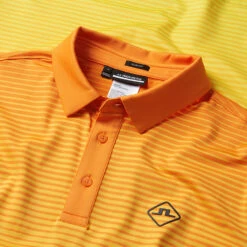 J.Lindeberg Lowell Golf Polo Shirt 6 J.Lindeberg Lowell Golf Polo Shirt -Golf Sale Store J.Lindeberg SS23 Lowell Slim Fit Polo GMJT07524 I068 SHLIN192 Russet OrangeBlazing Yellow Detail