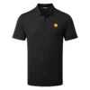 J.Lindeberg Diamond Golf Polo Shirt -Golf Sale Store J.Lindeberg GMJT06475 9999 M Diamond Regular Fit Polo Black Front