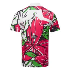 J.Lindeberg Tour Collection KV Golf Polo Shirt -Golf Sale Store J.Lindeberg SS23 KV Golf Polo GMJT08555 Q113 Azalea Back