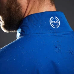 Ping Sensor Dry 2.5 Graphene Waterproof Golf Jacket -Golf Sale Store Ping AW22 Sensor Dry 2.5 Graphene Waterproof Jacket PO3488 NSB WJPIN064 North Sea Black Model 4