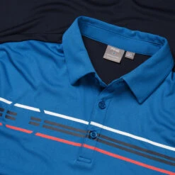 Ping Morten Golf Polo Shirt -Golf Sale Store Ping SS23 Morten Polo Shirt P03575 DN90 SHPIN351 Danube Navy Multi Detail
