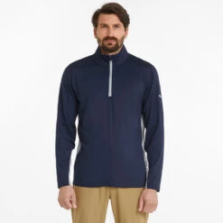Puma Gamer 1/4 Zip Golf Popover -Golf Sale Store Puma SS22 Gamer 1 4 Zip Sweater 599127 03 Code SWPUM231 M Navy Blazer model 1
