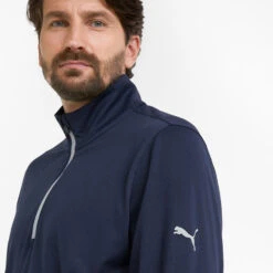 Puma Gamer 1/4 Zip Golf Popover -Golf Sale Store Puma SS22 Gamer 1 4 Zip Sweater 599127 03 Code SWPUM231 M Navy Blazer model 2