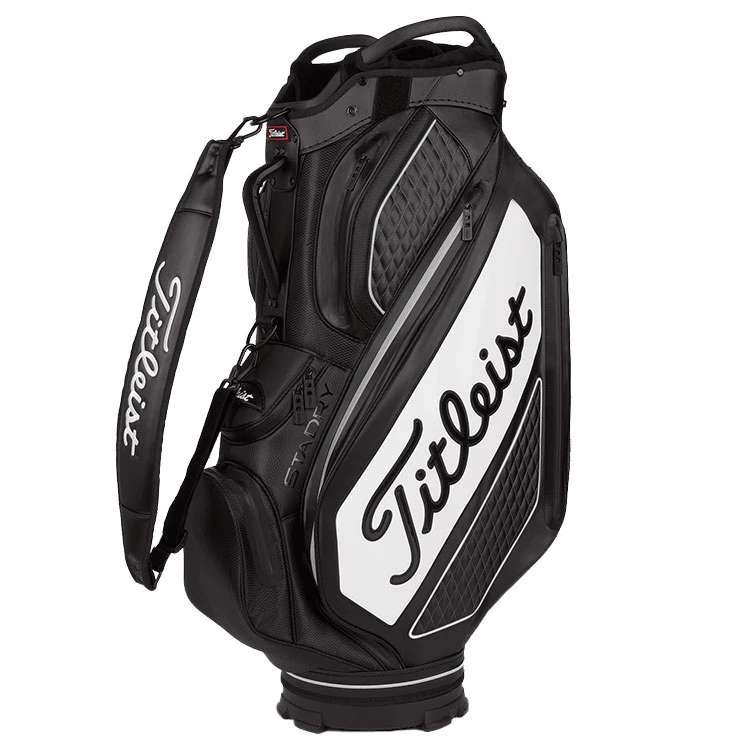 Titleist Jet Black Premium StaDry Golf Cart Bag 3 Titleist Jet Black Premium StaDry Golf Cart Bag
