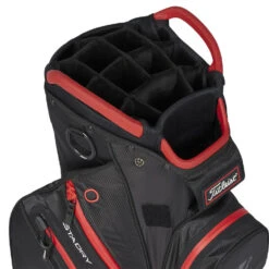 Titleist StaDry 14 Golf Cart Bag -Golf Sale Store Titleist StaDry 14 Golf Cart Bag Black Black Red 4