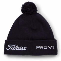 Titleist Tour Pom Pom Golf Beanie -Golf Sale Store Titleist Tour Pom Pom Golf Beanie Navy White 3