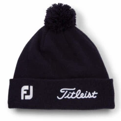 Titleist Tour Pom Pom Golf Beanie -Golf Sale Store Titleist Tour Pom Pom Golf Beanie Navy White 4
