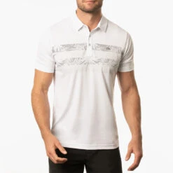 TravisMathew Activate Golf Polo Shirt -Golf Sale Store Travis Mathew SS21 Activate Golf Polo Shirt 1MW440 SHTRA055 XL White Model 1