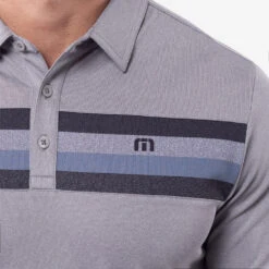 TravisMathew Private Dock Golf Polo Shirt -Golf Sale Store Travis Mathew SS21 Private Dock Golf Polo Shirt 1MW149 SHTRA054 M Heather Medium Grey Model 2