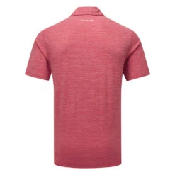 TravisMathew The Heater Golf Polo Shirt Black -Golf Sale Store Travis Mathew SS21 The Heater Golf Polo Shirt 1MW395 Code SHTRA039 M Heather Scooter Back