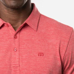 TravisMathew The Heater Golf Polo Shirt Black -Golf Sale Store Travis Mathew SS21 The Heater Golf Polo Shirt 1MW395 Code SHTRA039 M Heather Scooter model 2