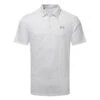 Under Armour Playoff 2.0 Flag Print Golf Polo Shirt -Golf Sale Store Under Armour AW22 Playoff 2.0 Flag Print Polo Shirt 1327037 146 SHUND301 L White Halo Gray Steel Front