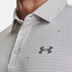 Under Armour Playoff 2.0 Flag Print Golf Polo Shirt -Golf Sale Store Under Armour AW22 Playoff 2.0 Flag Print Polo Shirt 1327037 146 SHUND301 L White Halo Gray Steel Model 2