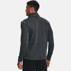 Under Armour Storm SF 1/2 Zip Golf Sweater -Golf Sale Store Under Armour AW20 Storm SF 1 2 Zip Sweater 1359971 002 Code SWUND130 Black White Black Model 3