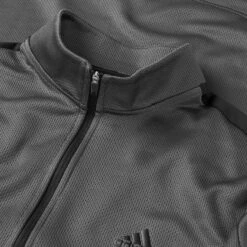 Golf Sale Store -Golf Sale Store adidas SS22 Colour Block 1 4 Zip Golf Sweater HC5573 Grey Six Black detail