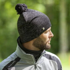 Galvin Green Lemmy Interface-1 Bobble Golf Beanie -Golf Sale Store lemmybobblebeanieblackreflex3
